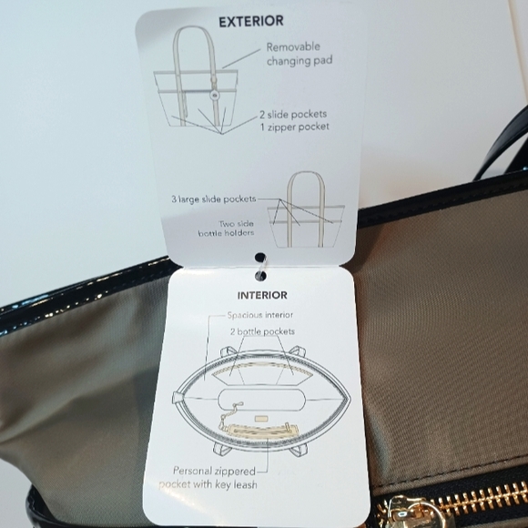 Kate Landry diaper bag tote & removable changing pad - Picture 8 of 15